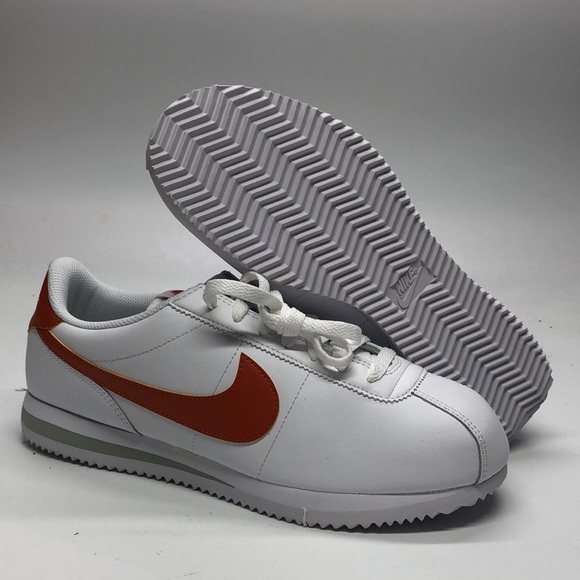 nike cortez white and orange